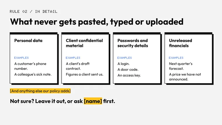 The Team AI Policy Kit: All-hands deck, slide 3