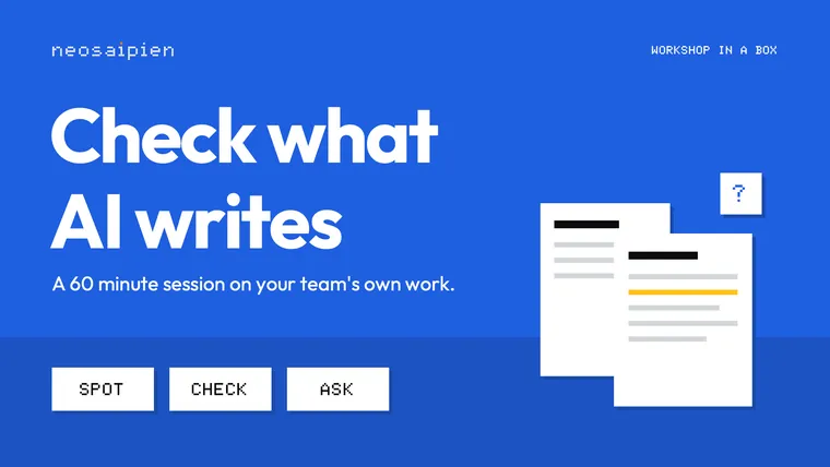 Workshop in a Box: Check What AI Writes: Slide 1